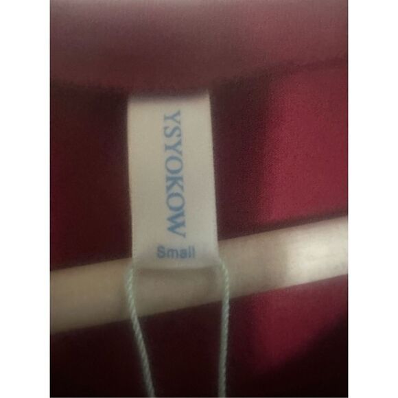 Womens red size small twist tunic Short Sleeve T Shirts Casual Summer Tops Loose - Picture 8 of 8